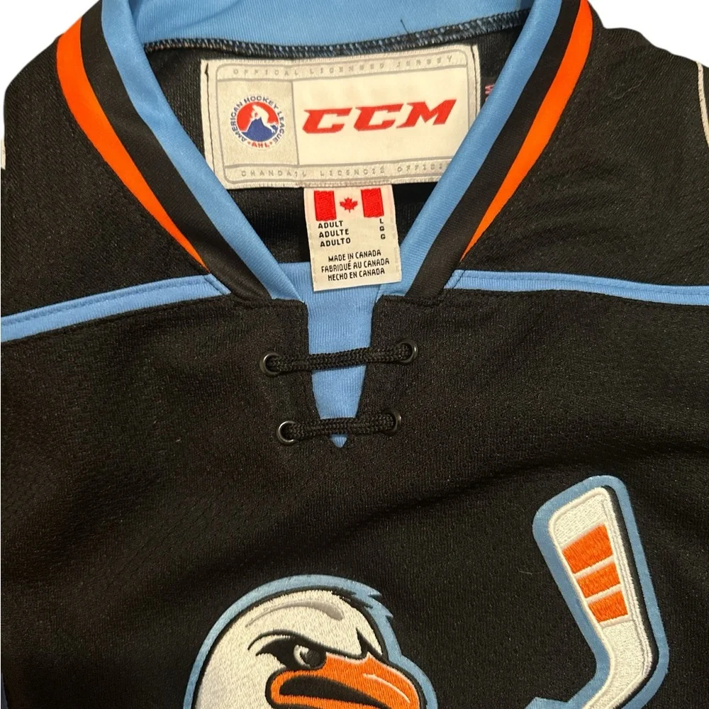 Gulls Hockey Jersey with Blue and Orange Accents - Picture 4 of 4